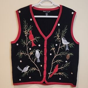 Designers Originals Vintage Black and Red Knit Top